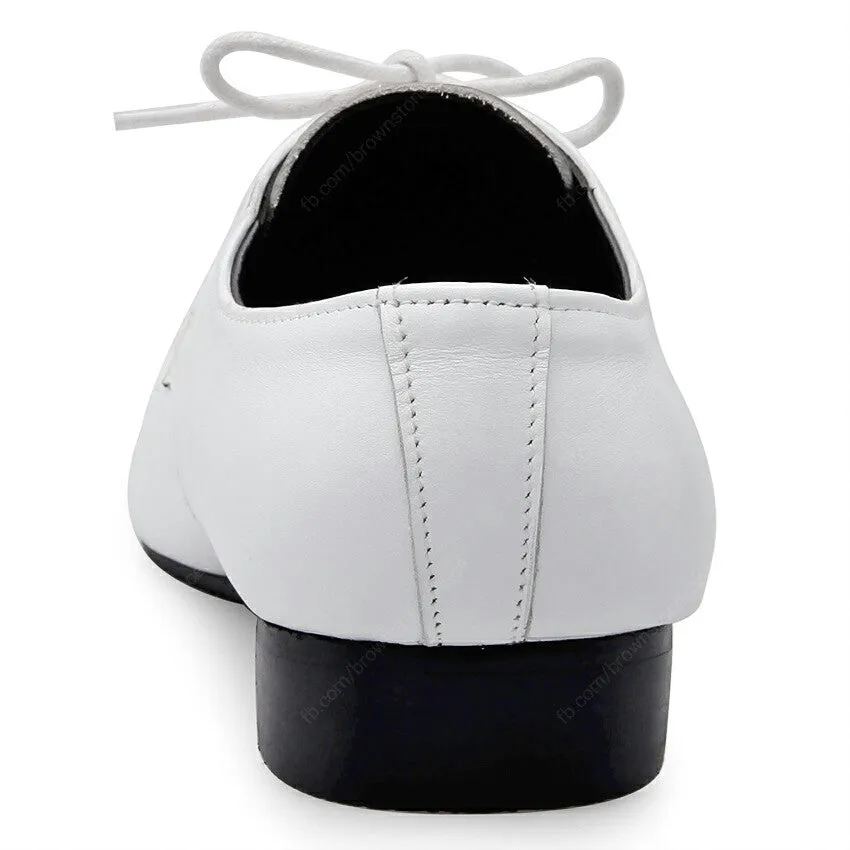 Leather Shoes Clever Soft White