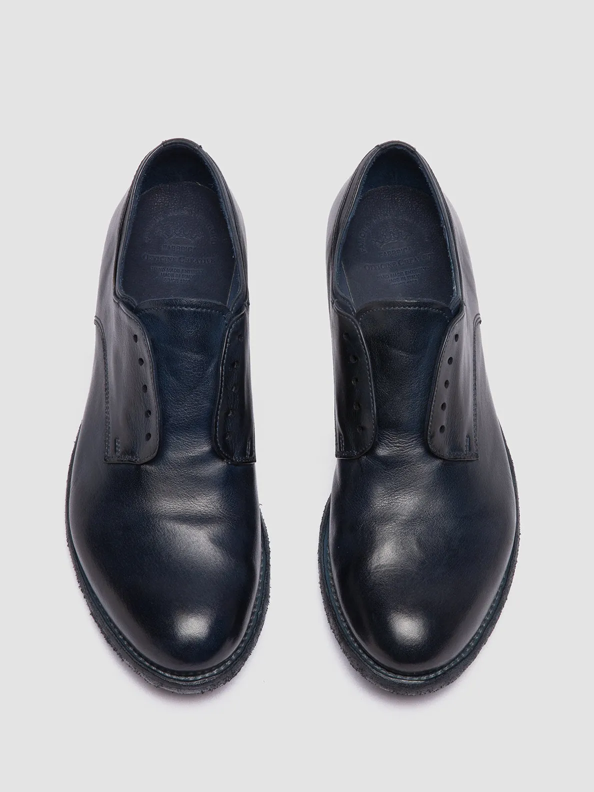 LEXIKON 012 - Blue Leather Derby Shoes