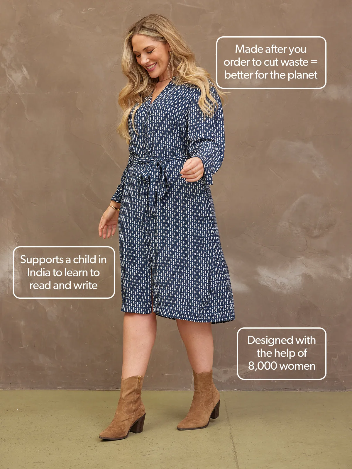 Lily Geo Print Shirt Dress