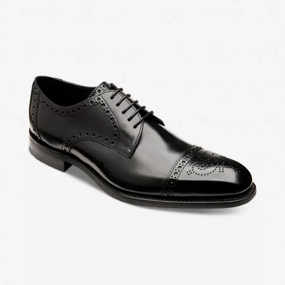 Loake - Eldon Derby Semi Brogue in Black