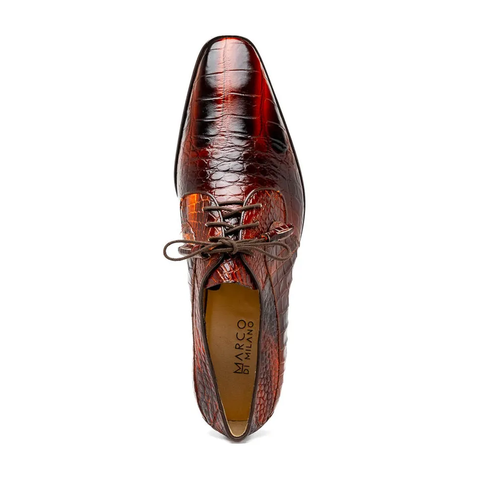 Marco Di Milano Fitipaldi Men's Shoes Exotic Alligator Derby Oxfords (MDM1192)