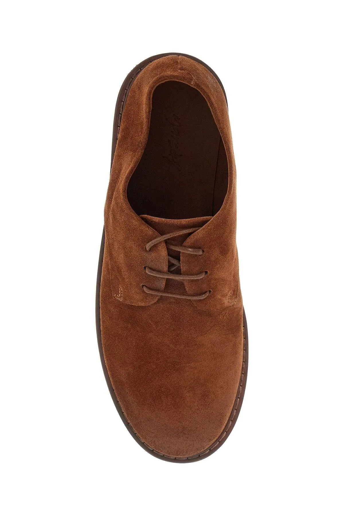 Marsell Suede Leather Lace-Up Derby Shoes With