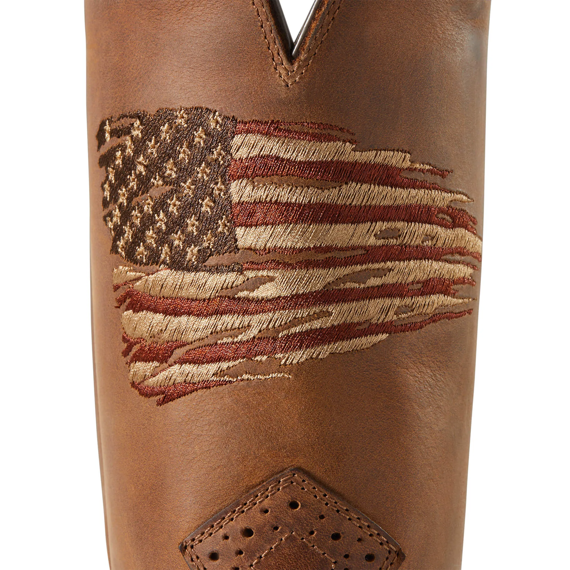 Men's Ariat 10040348 Roughstock Patriot Distressed Brown Small Square Toe *Closeout*