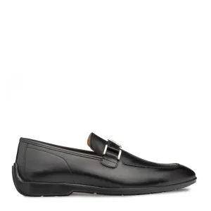 Mezlan R20487 Men's Shoes Black Calf-Skin Leather Slip-On Driver Loafers (MZ3637)