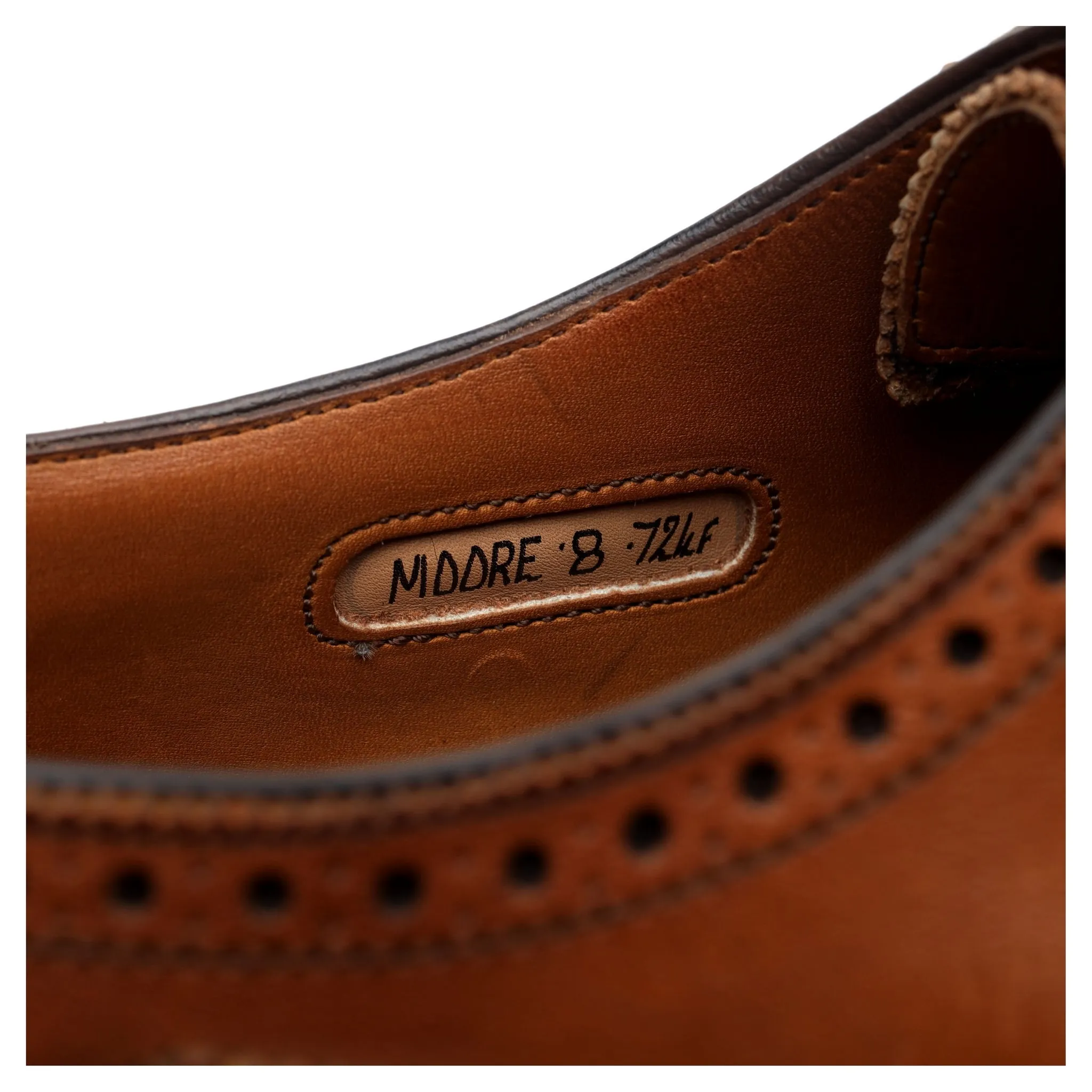 'Moore' Tan Brown Leather Oxford UK 8 F