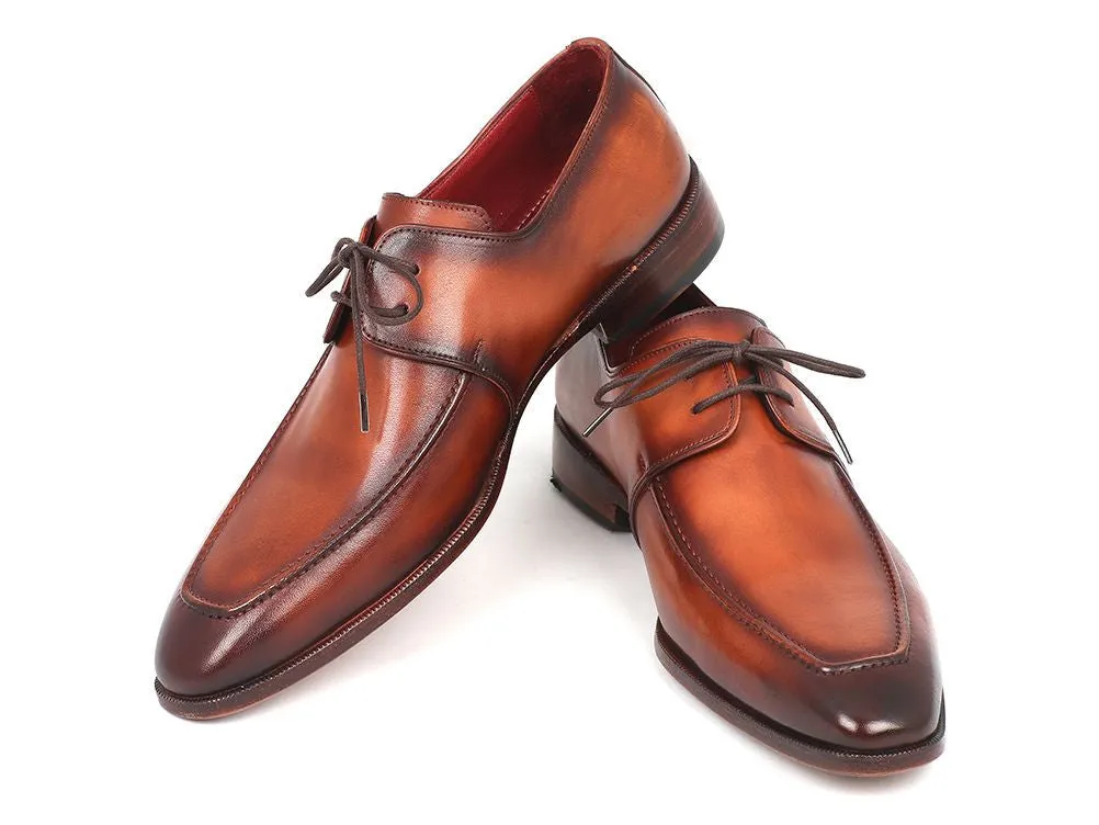 Paul Parkman Men's Brown Leather Derby Shoes