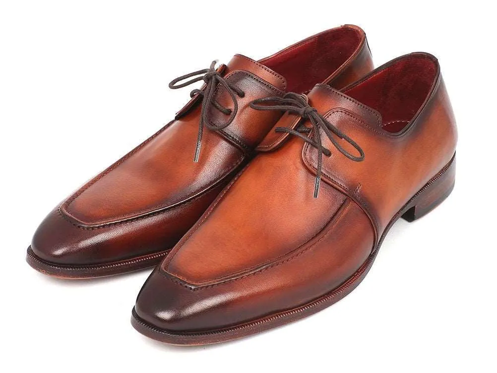 Paul Parkman Men's Brown Leather Derby Shoes