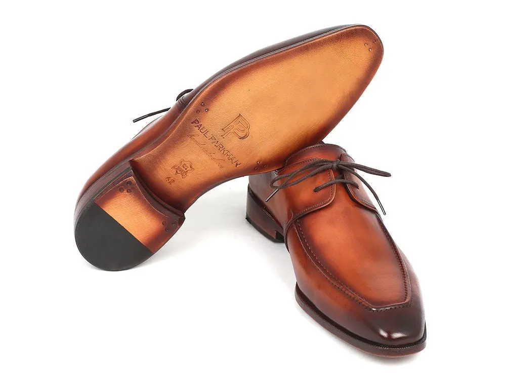 Paul Parkman Men's Brown Leather Derby Shoes