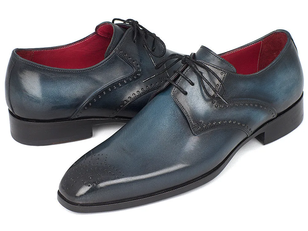 Paul Parkman Navy & Blue Medallion Derby Shoes