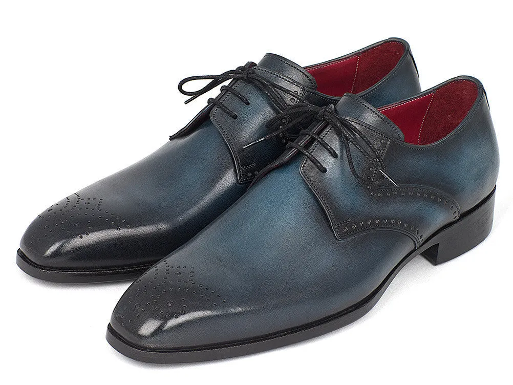 Paul Parkman Navy & Blue Medallion Derby Shoes