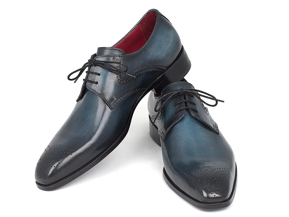 Paul Parkman Navy & Blue Medallion Derby Shoes