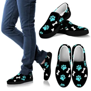 Paws and bones Black Women's Slip Ons