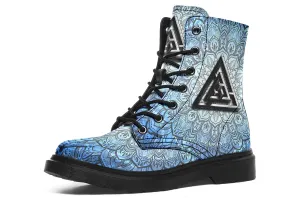 Pen Rose Variation Combat Boots