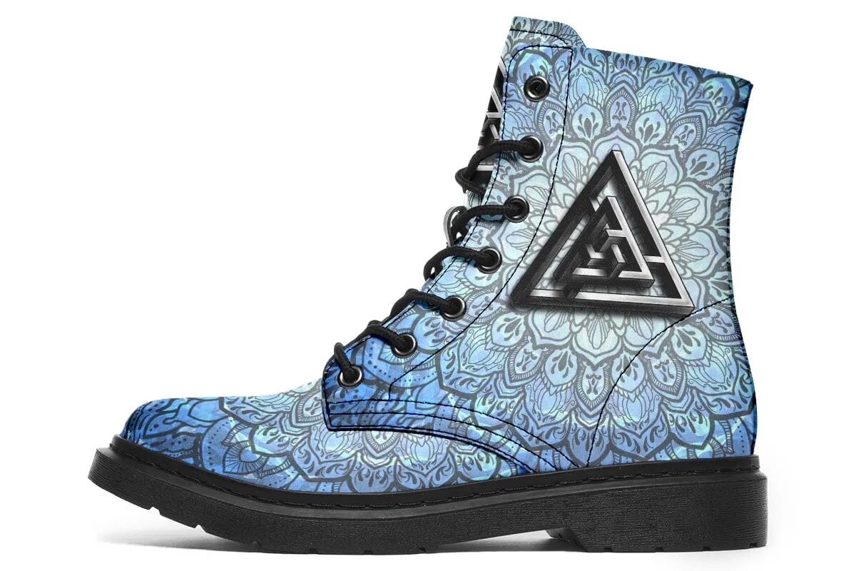 Pen Rose Variation Combat Boots