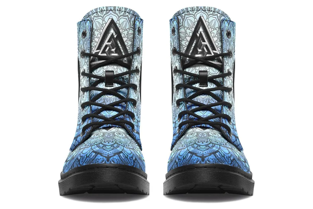 Pen Rose Variation Combat Boots