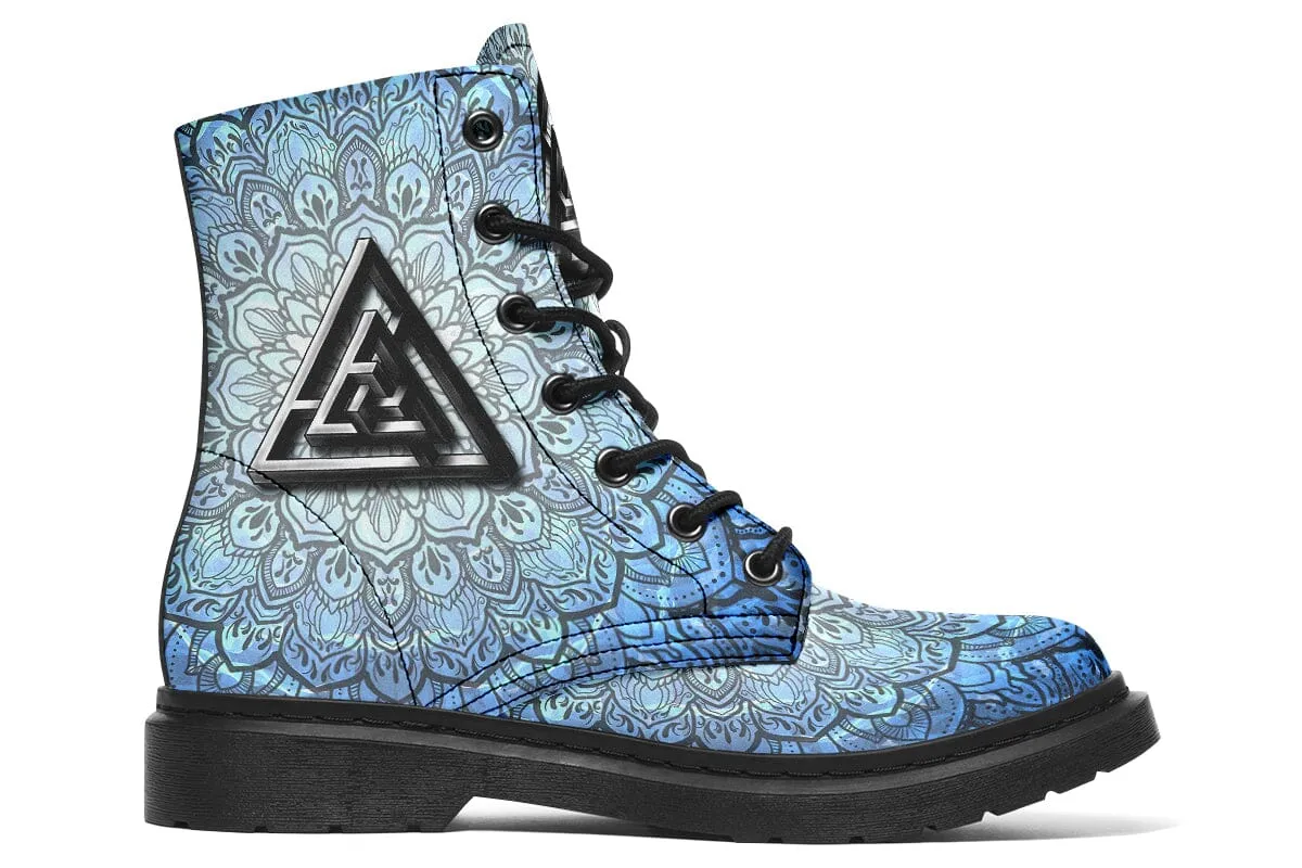 Pen Rose Variation Combat Boots