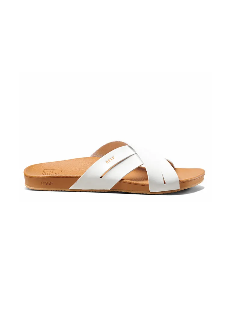 Reef Women Cushion Spring Bloom Slide White/Tan Slide