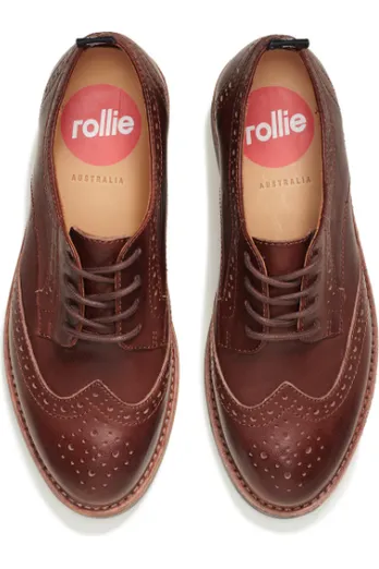 ROLLIE BROGUE RISE - VINTAGE MOCHA