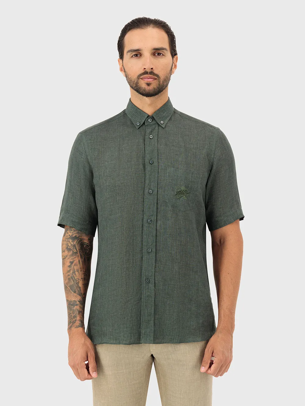 Short Sleeve Linen Shirt