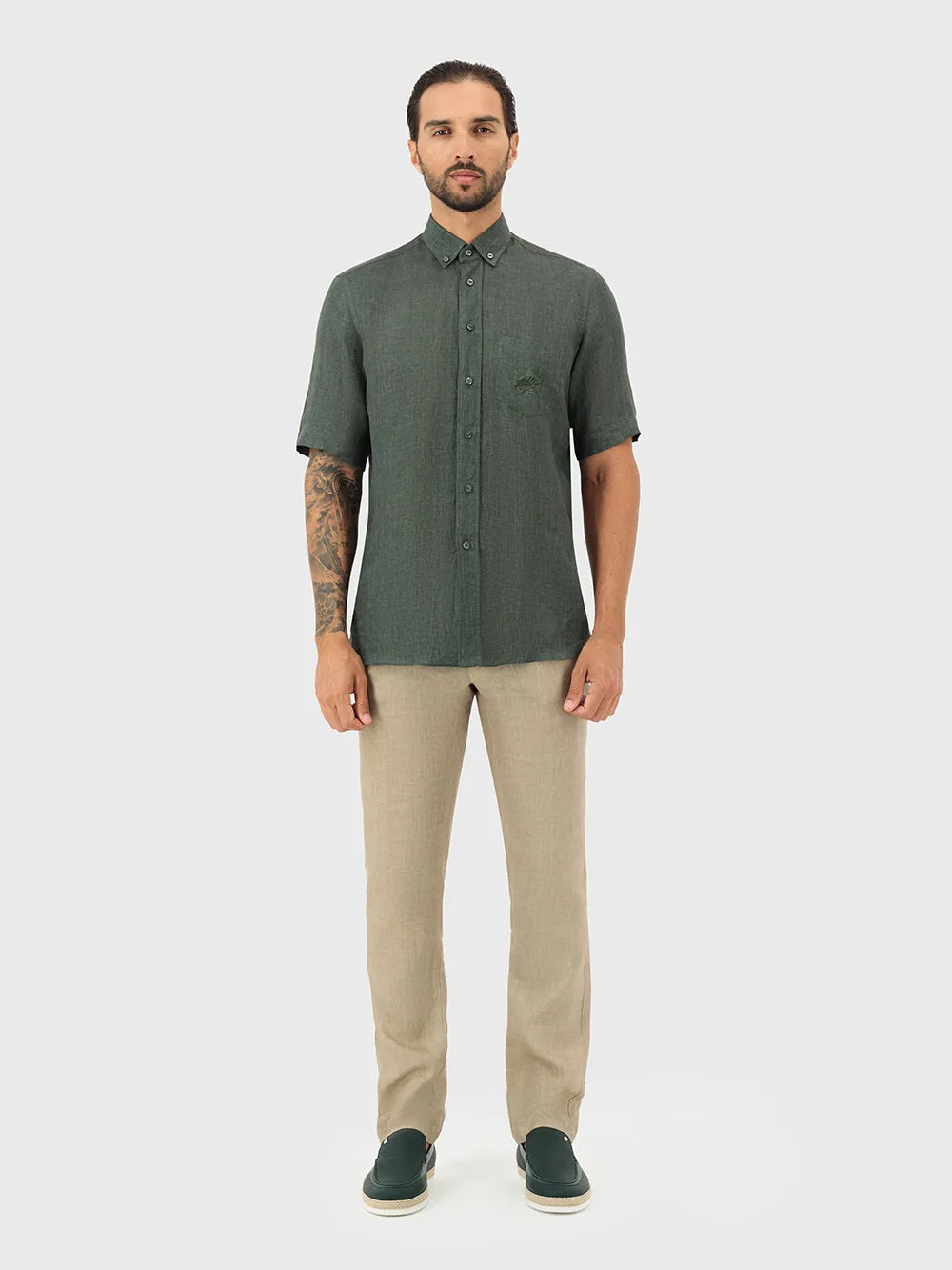 Short Sleeve Linen Shirt