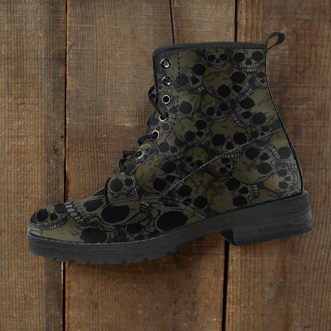 Skull Pattern Boots