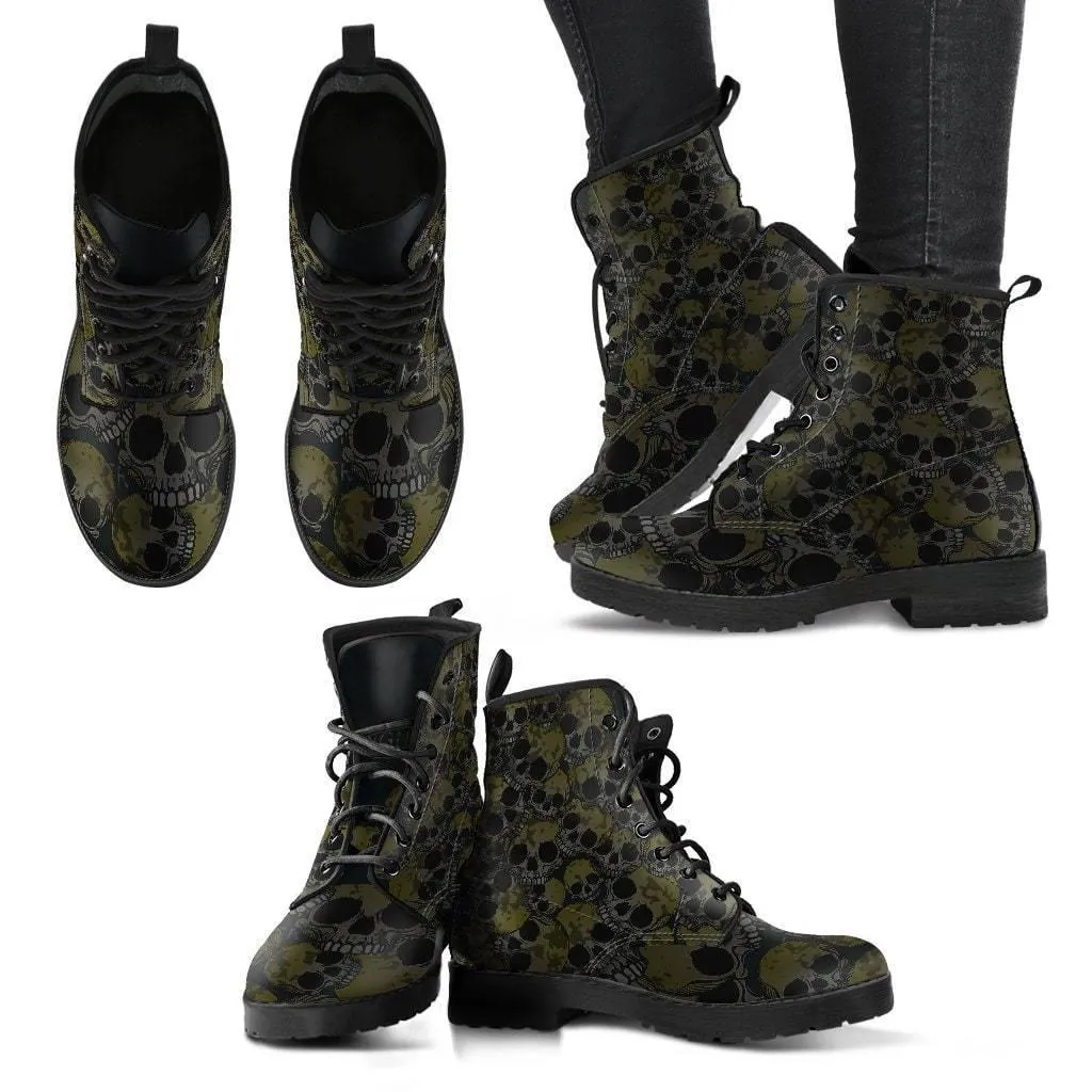 Skull Pattern Boots