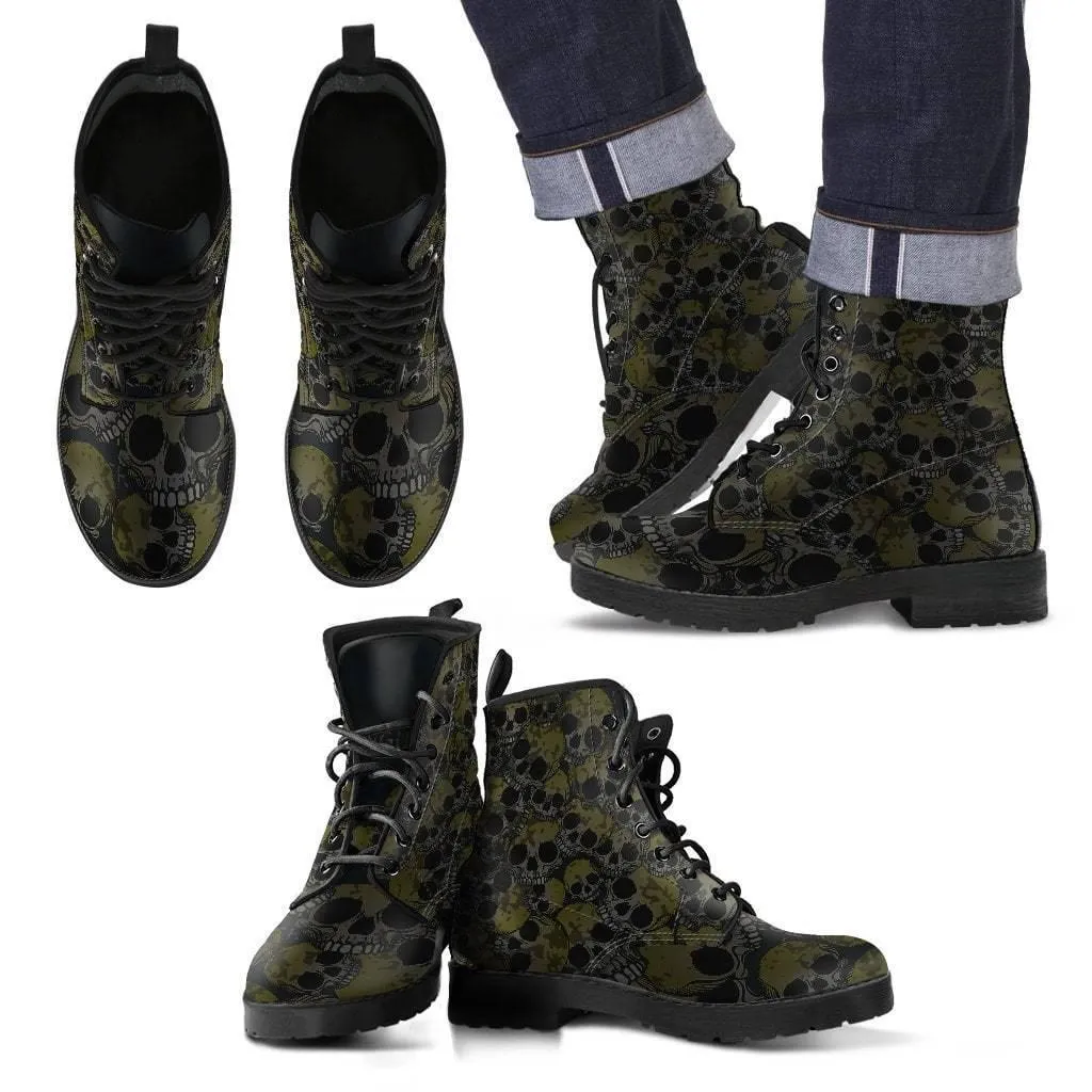 Skull Pattern Boots