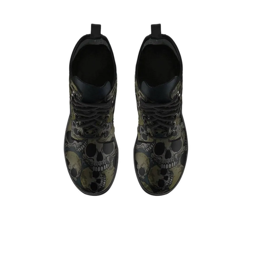 Skull Pattern Boots