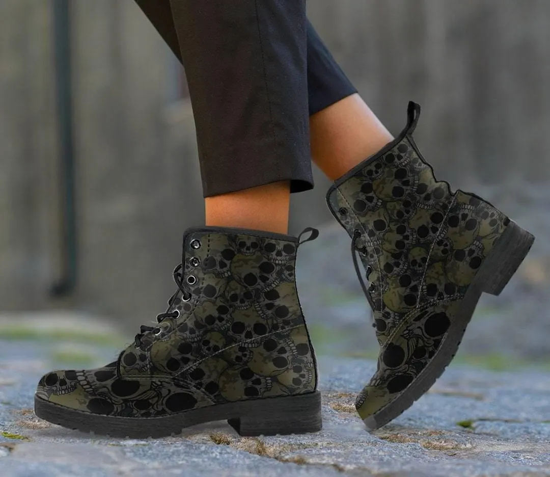 Skull Pattern Boots