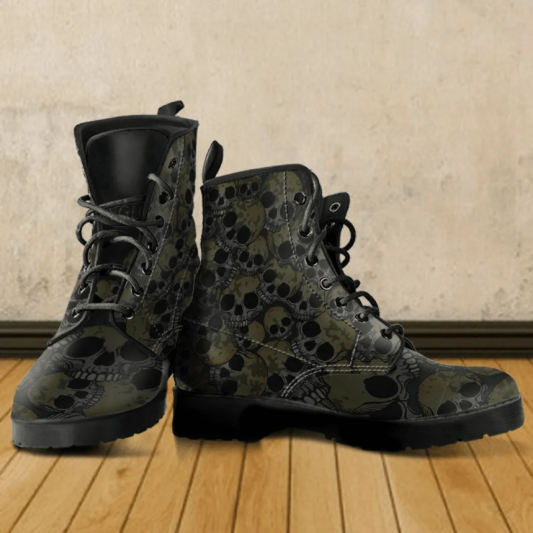 Skull Pattern Boots