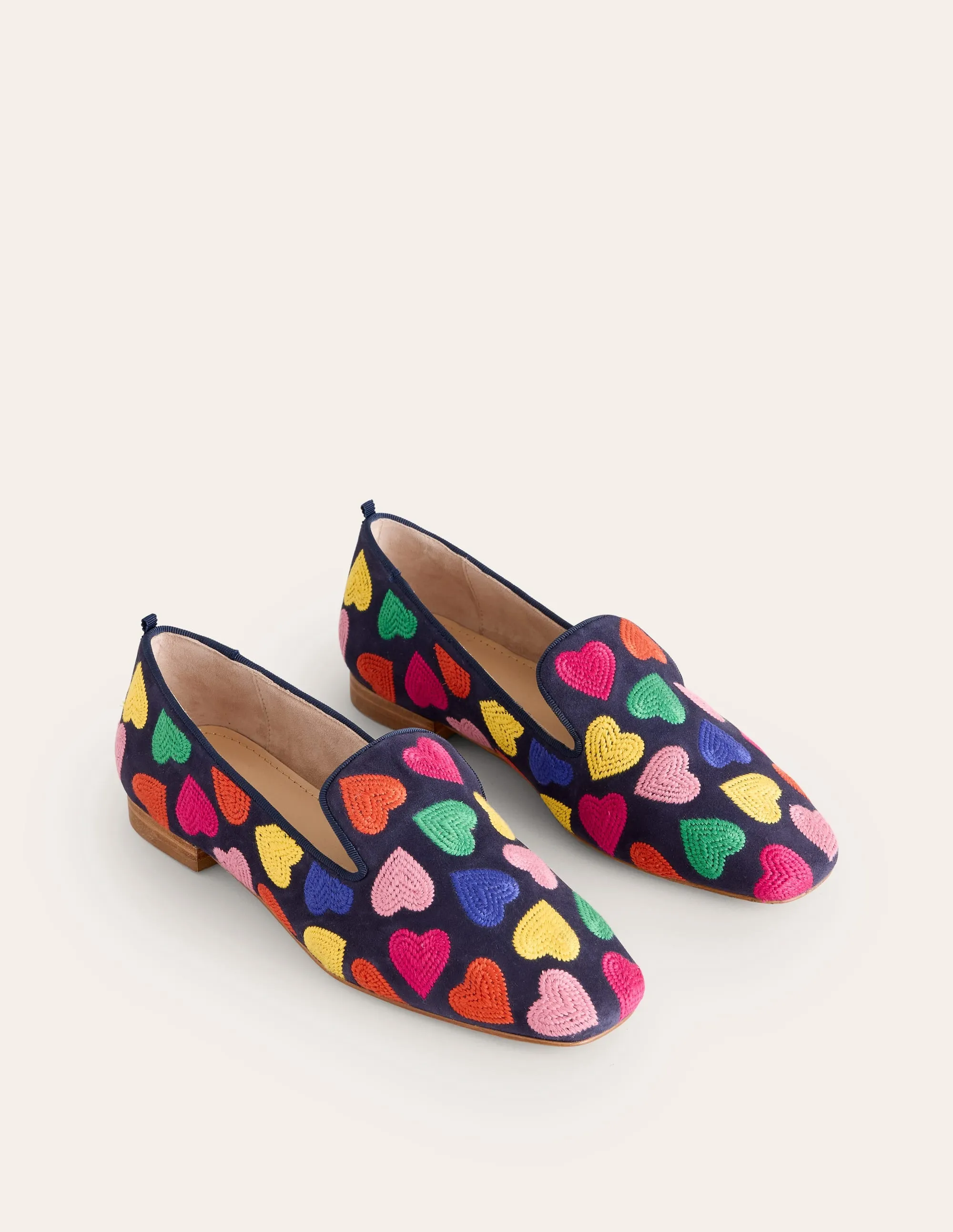 Slipper Cut Loafer-Multi Navy Hearts