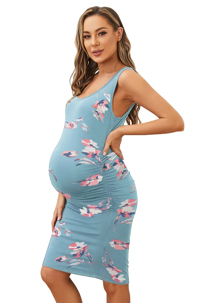 Smallshow Sleeveless Floral Maternity Dress