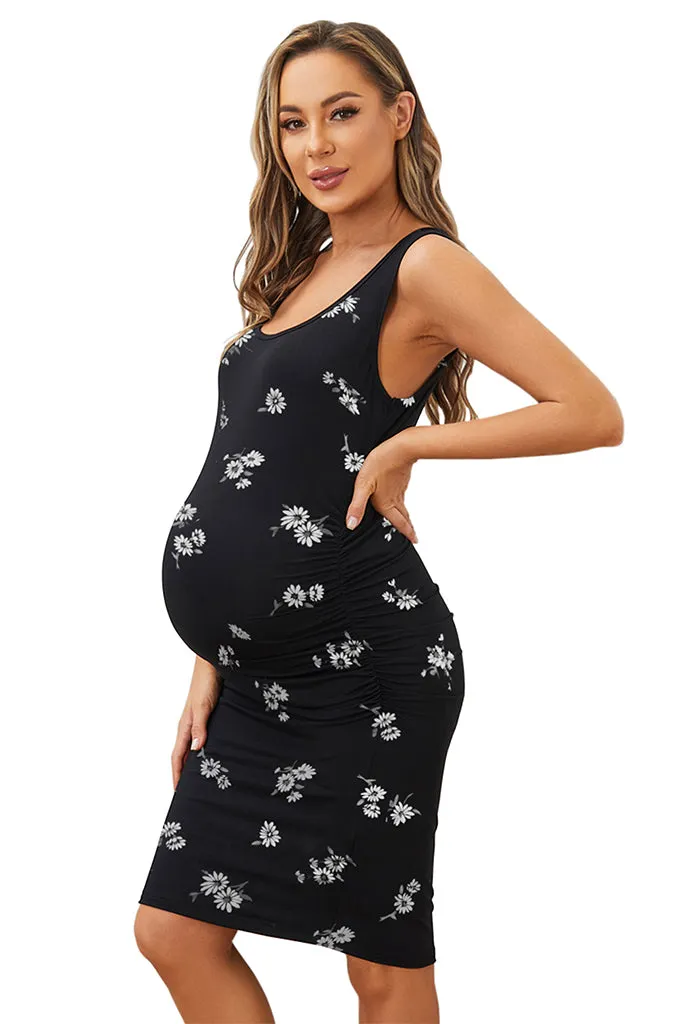 Smallshow Sleeveless Floral Maternity Dress