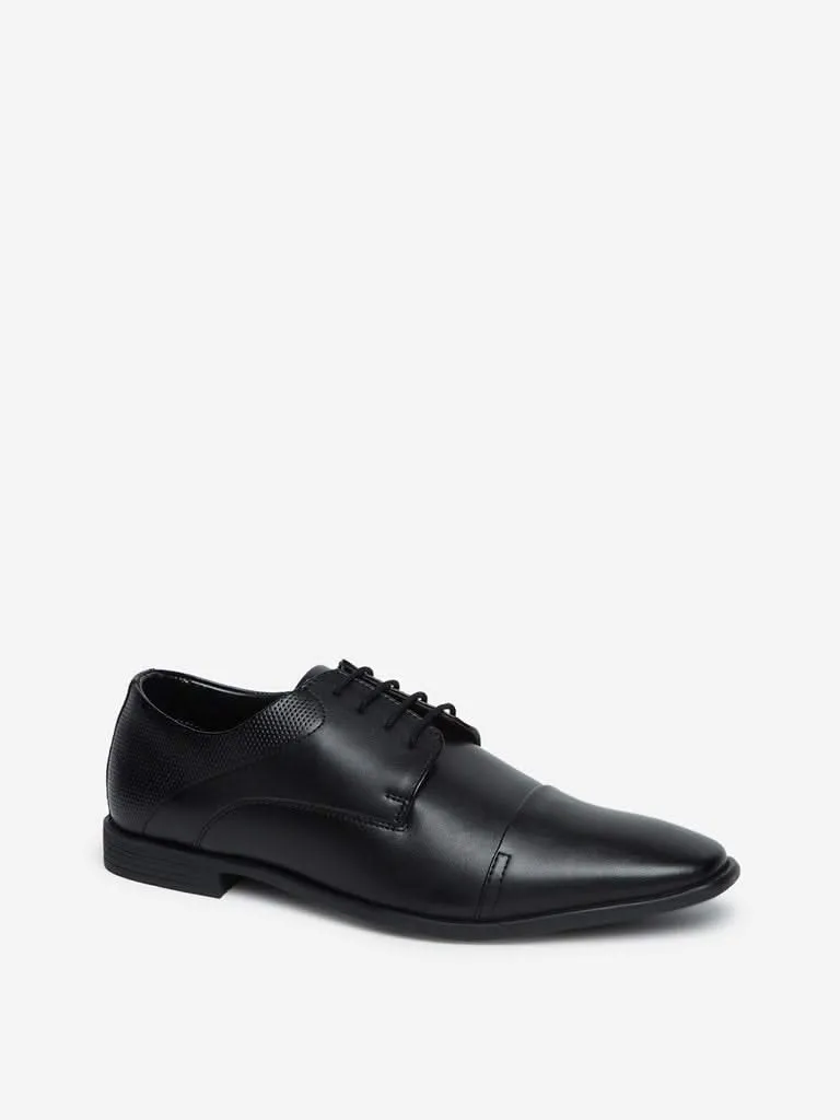 SOLEPLAY Black Lace-Up Derby Shoes