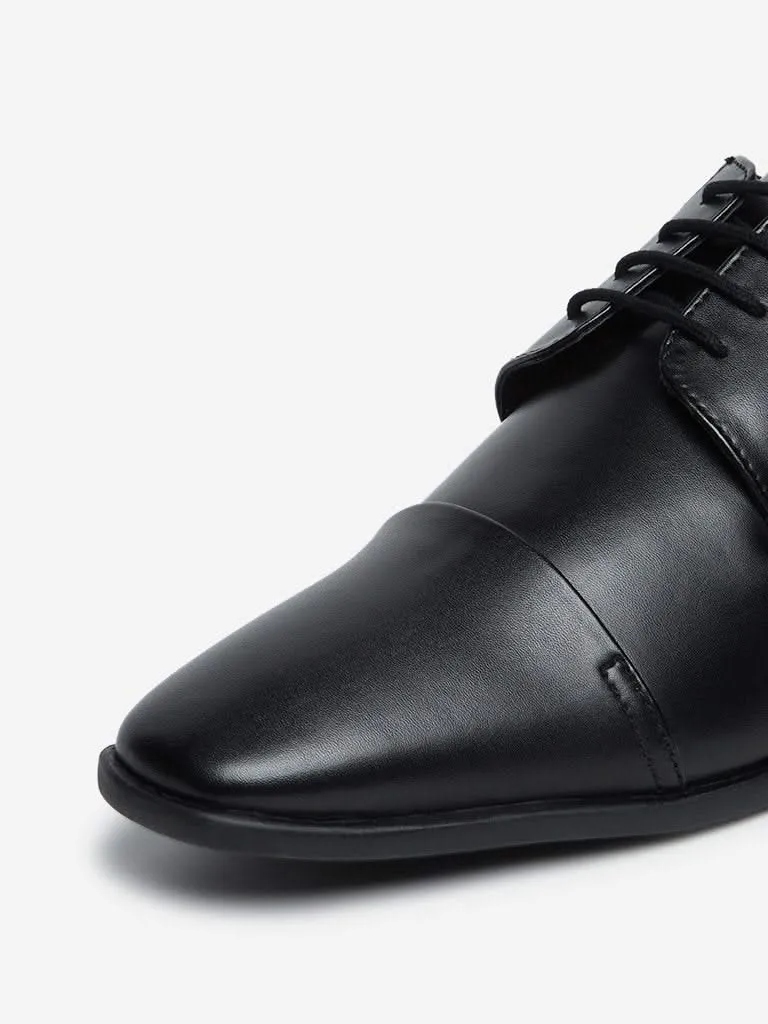 SOLEPLAY Black Lace-Up Derby Shoes