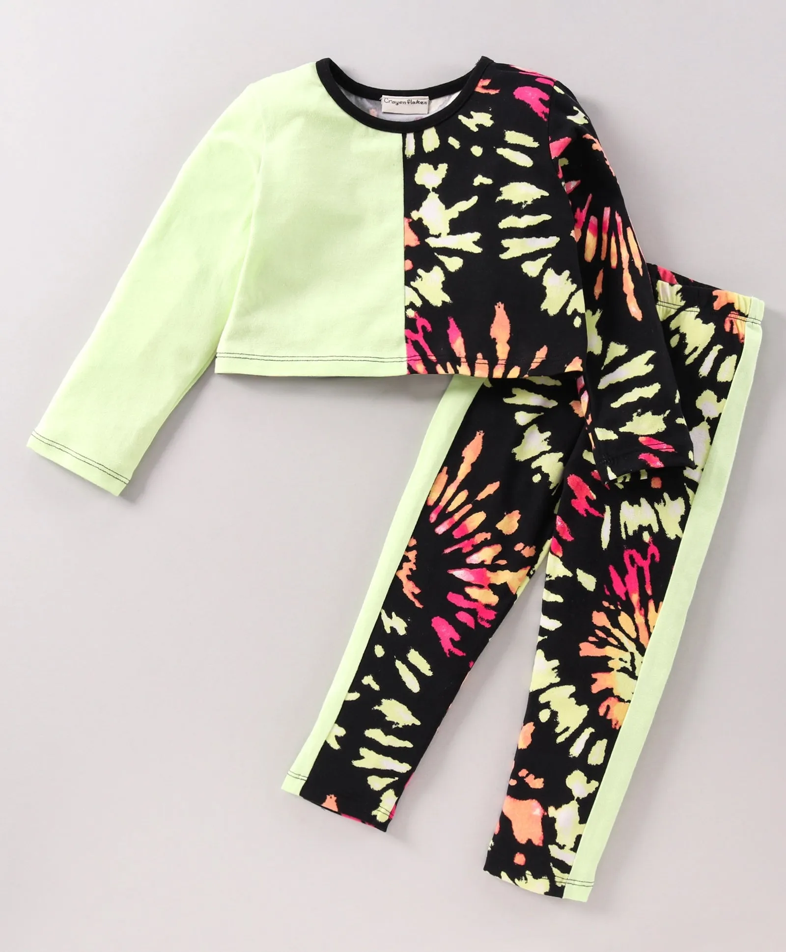 Sparkles Color Block Top Leggings Set