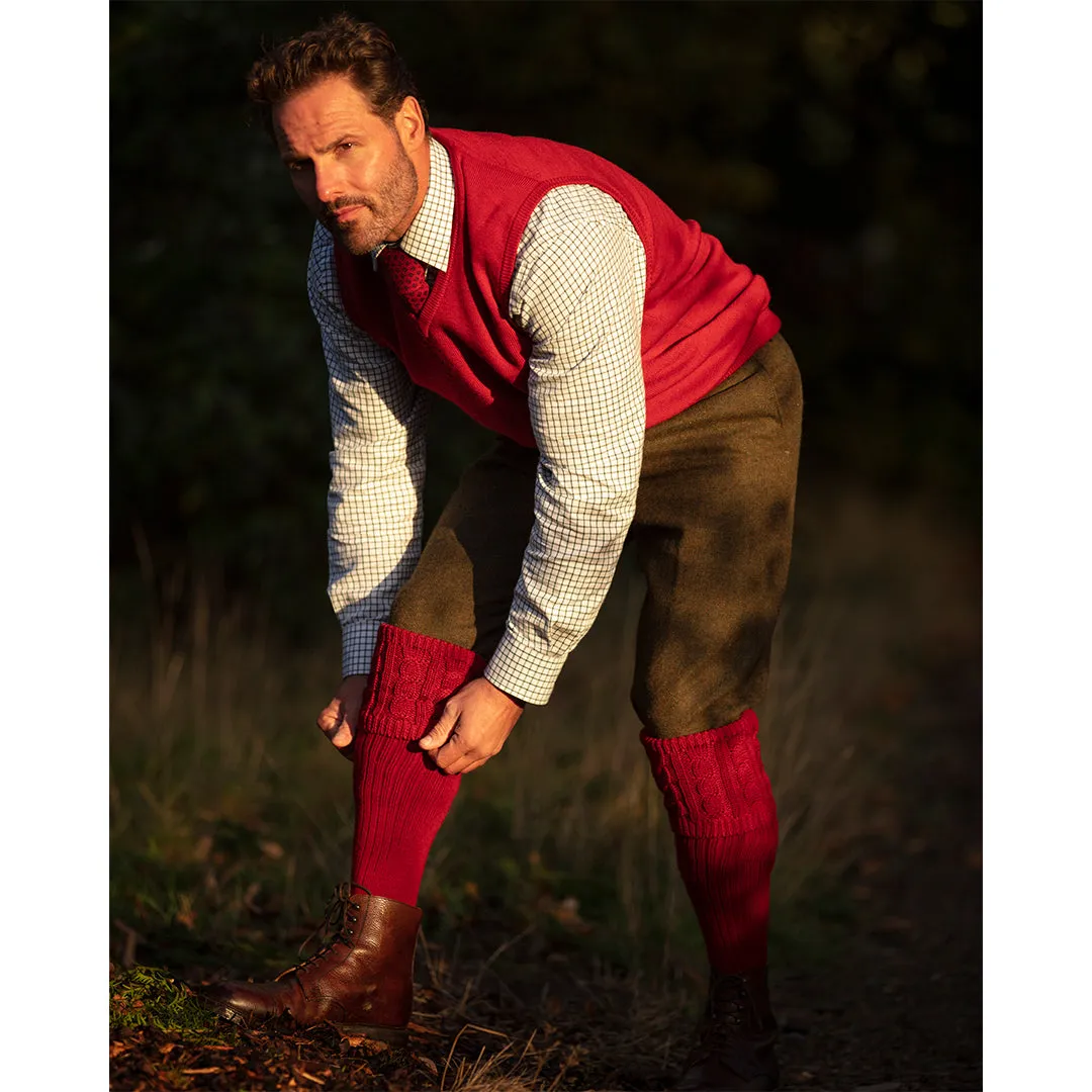 Sutherland Sock - Brick Red by House of Cheviot