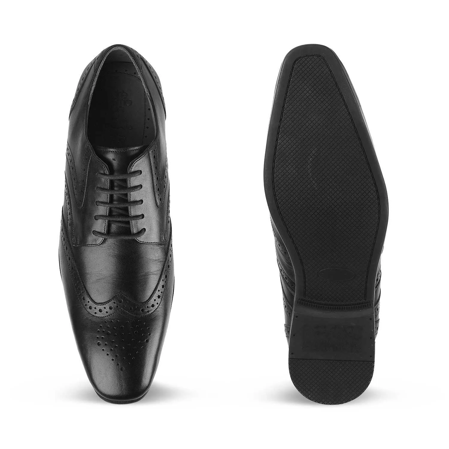 The Charlie Black Mens Derby Leather Lace-Ups