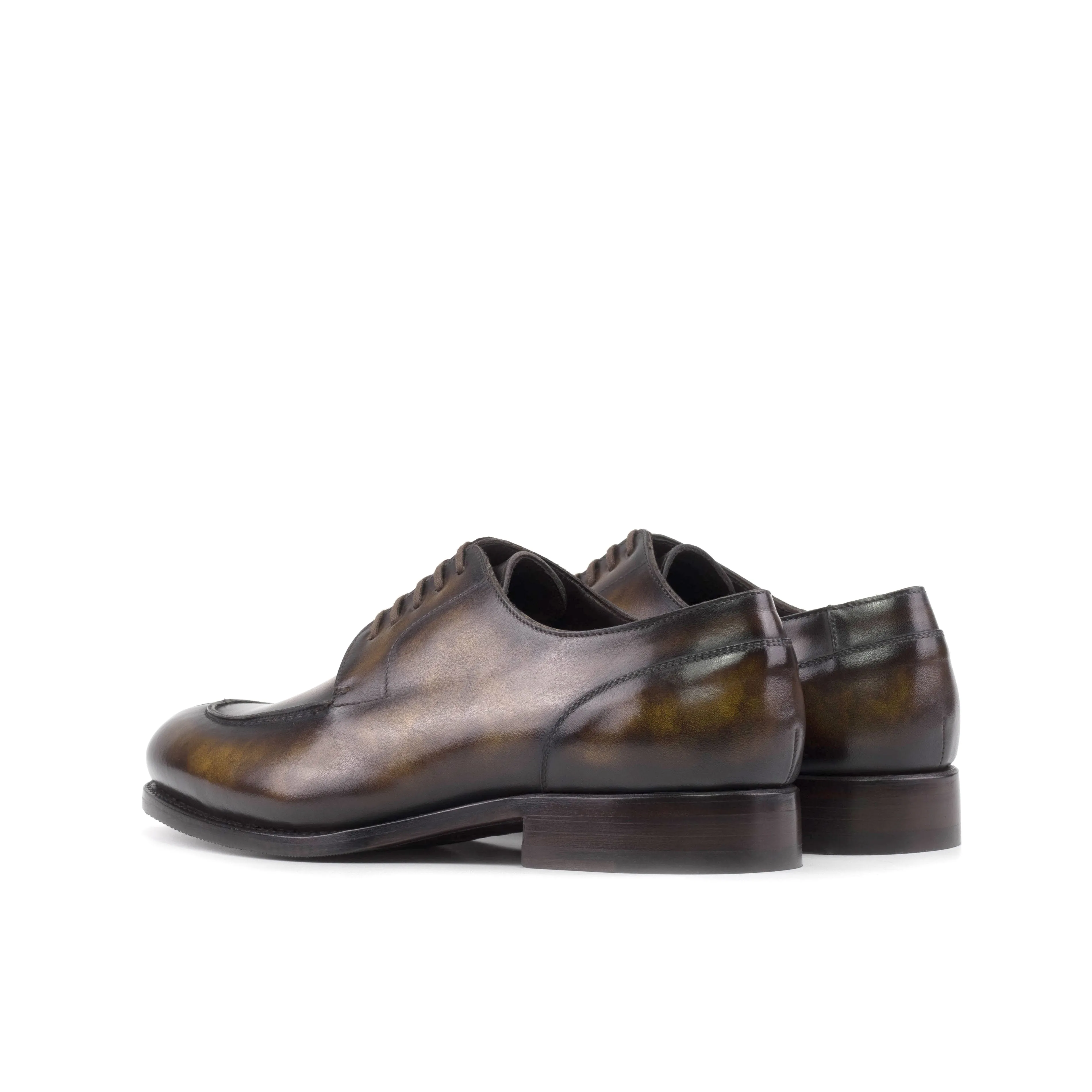 Tobacco Patina Split Toe Derby Shoes