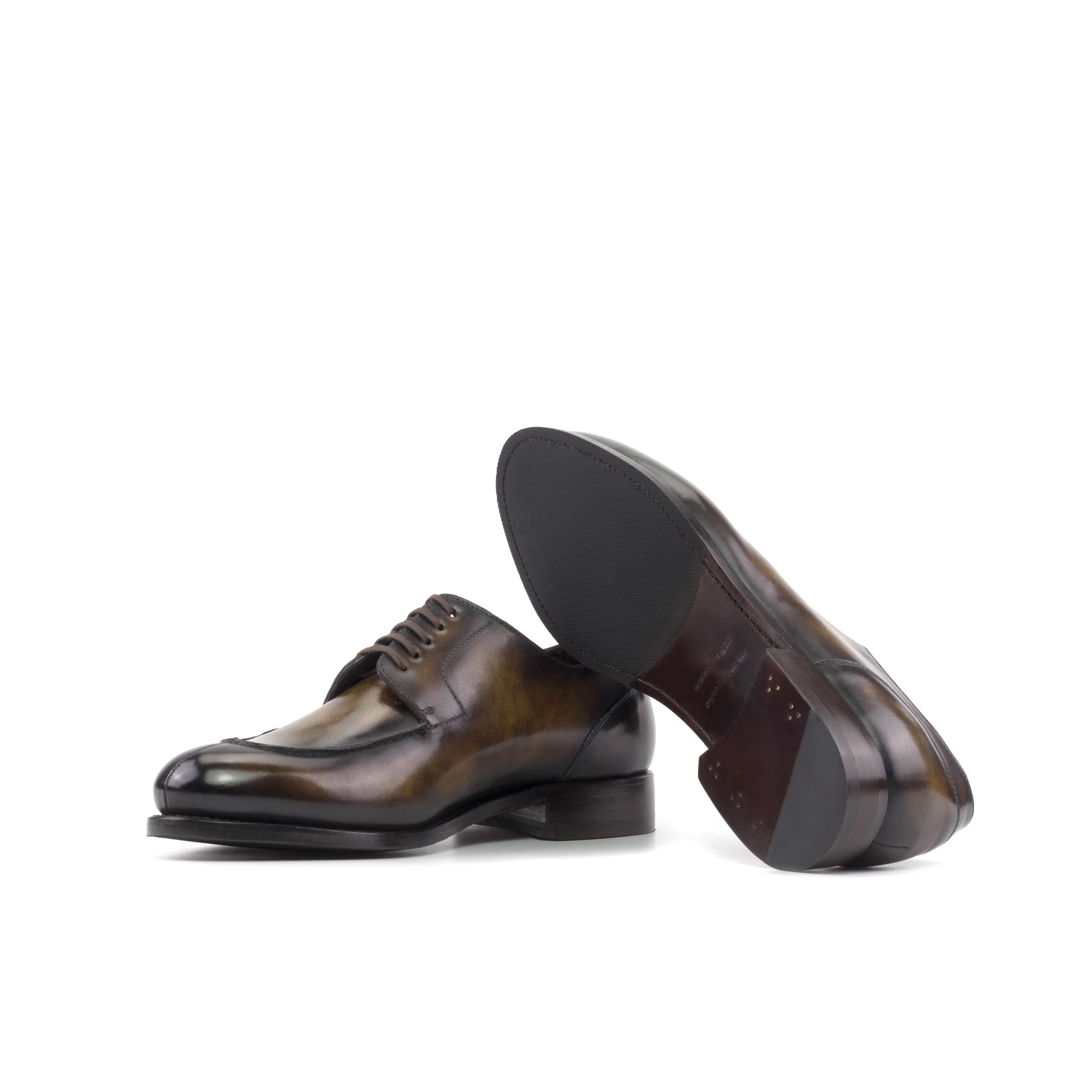 Tobacco Patina Split Toe Derby Shoes