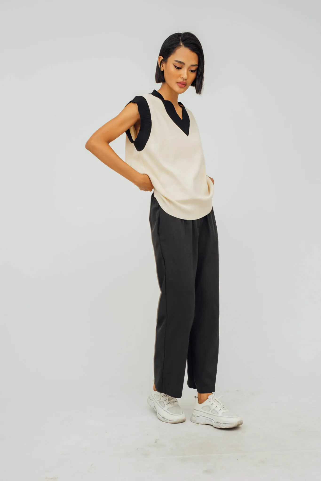 Trina Two-Tone Sweatervest