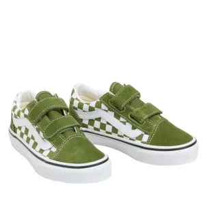 VANS COLOR THEORY CHECKERBOARD PESTO Old Skool Neutral Checkerboard