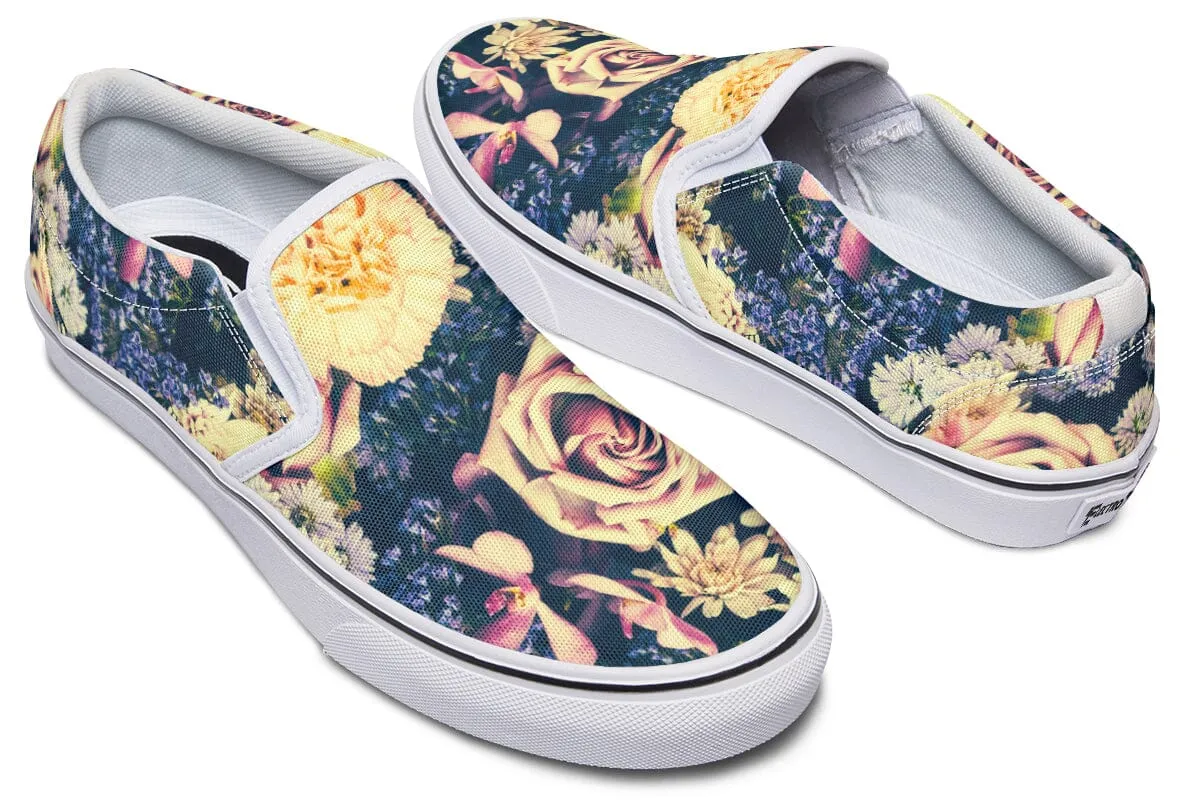 Vintage Flowers Slip on Shoes