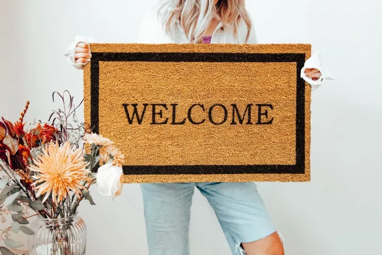 Welcome Square Coir Mat