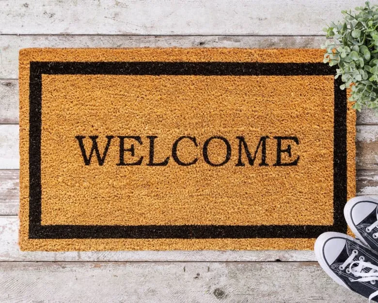 Welcome Square Coir Mat