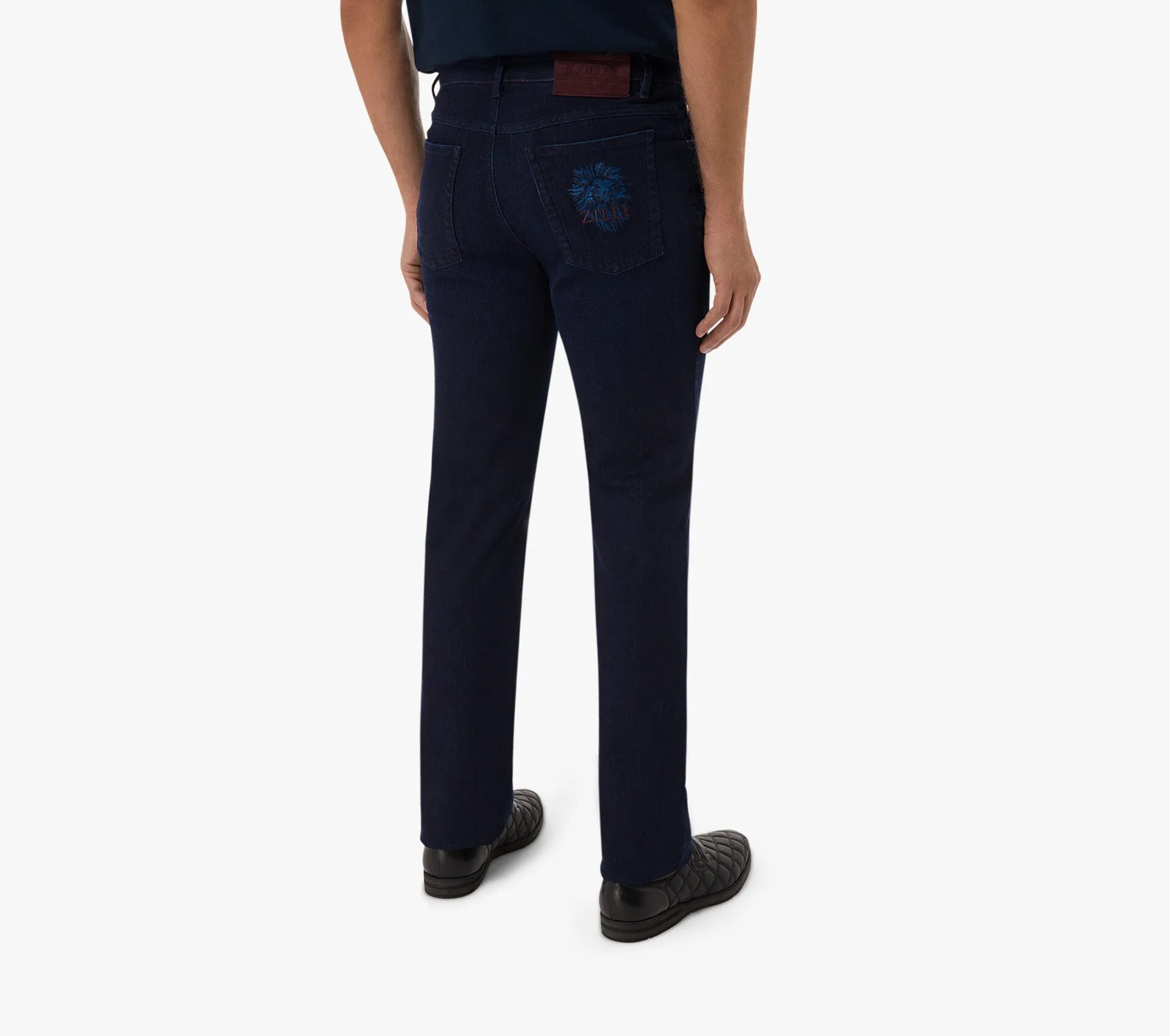 Zilli Regular Fit Jeans - Iconic Lion Embroidery