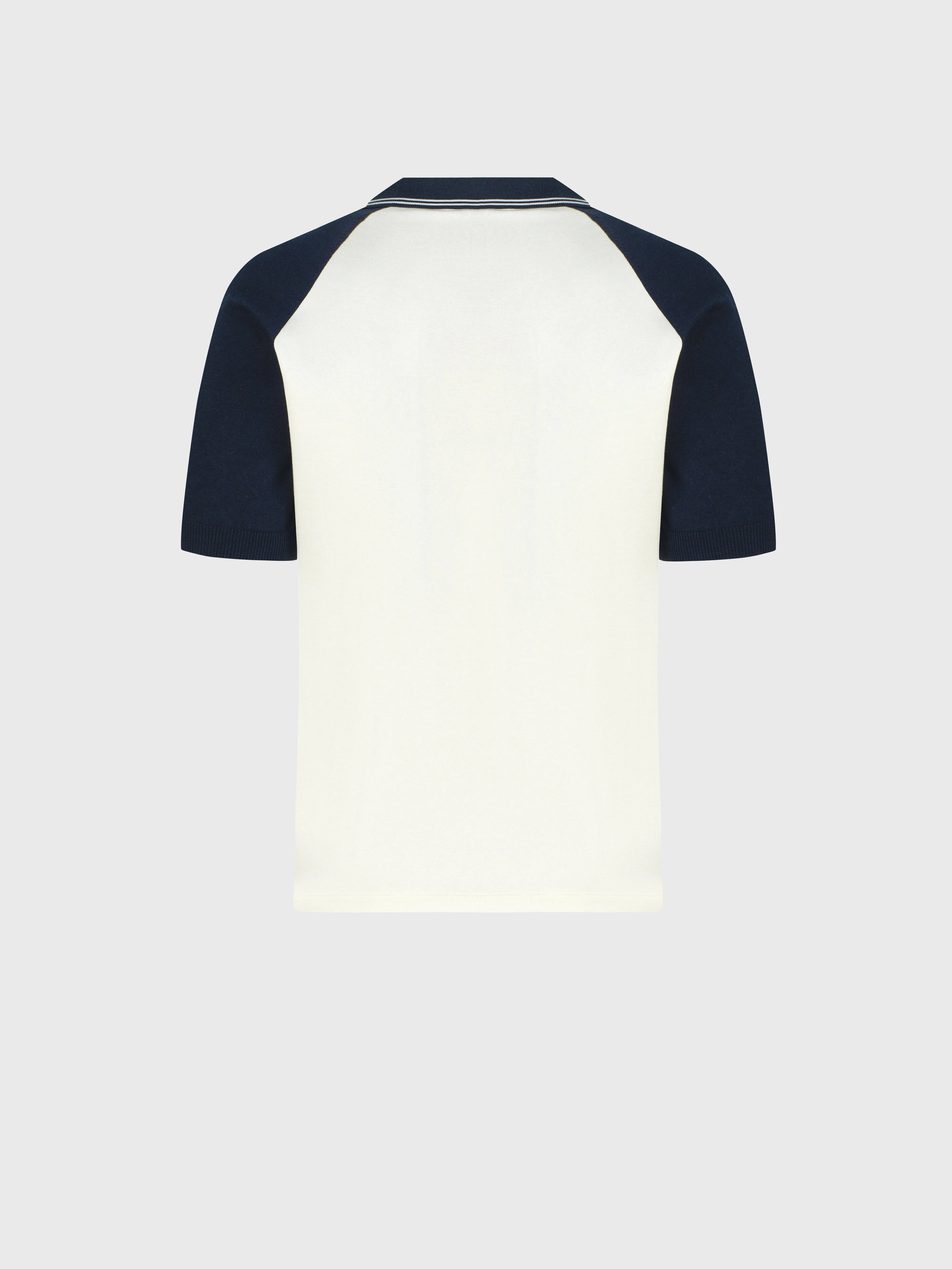 Zipped Polo Shirt in Cotton and Silk